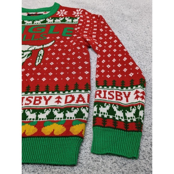 Rock & Roll Denim Cowboy‎ Rodeo Dale Brisby Ugly Holiday Christmas Sweater Small - Picture 4 of 15